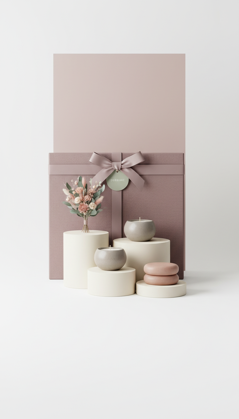 Mauve accent curated gift set