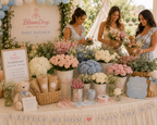 Flower bar events by The Bloom Drop, hand-tied in Miami