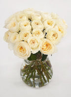 White Cloud Garden Roses hand-tied by The Bloom Drop, Miami