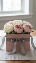 Gift boxed peony collection in blush pink