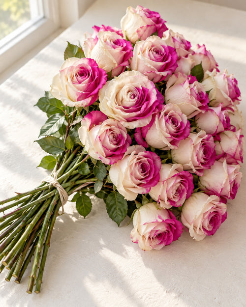 Bicolor Pink & White — hand-gathered bouquet, The Bloom Drop