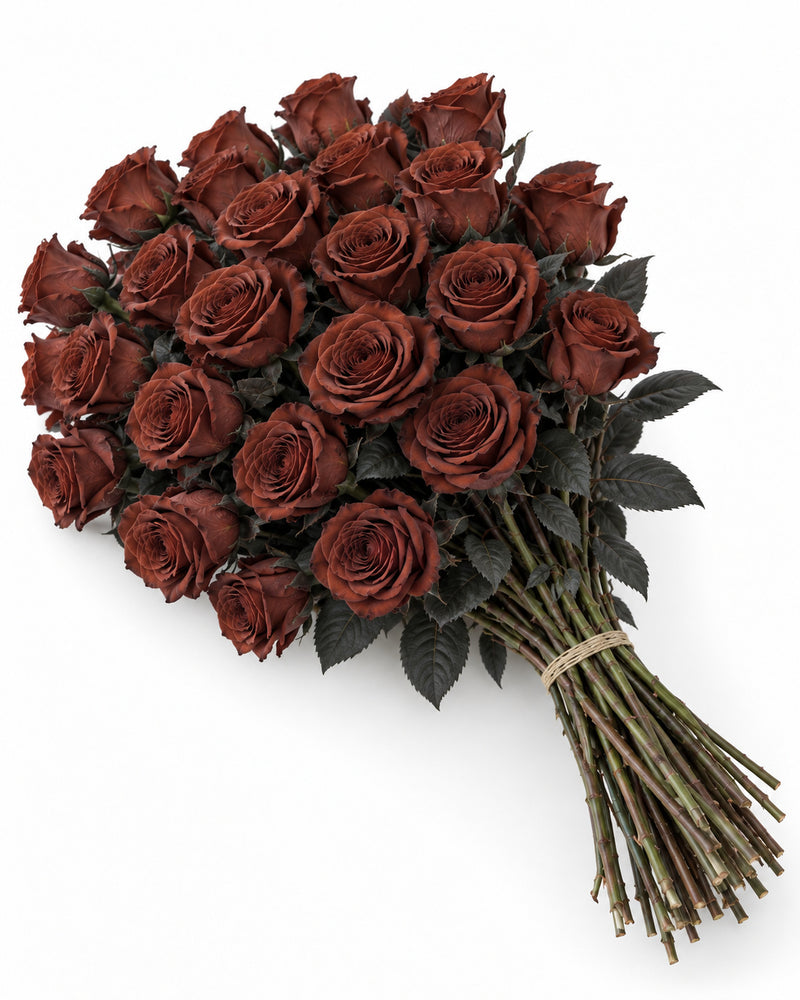Coffee Time fall tinted roses bouquet