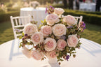 Detail shot of stems in Garden Rose Arrangements
