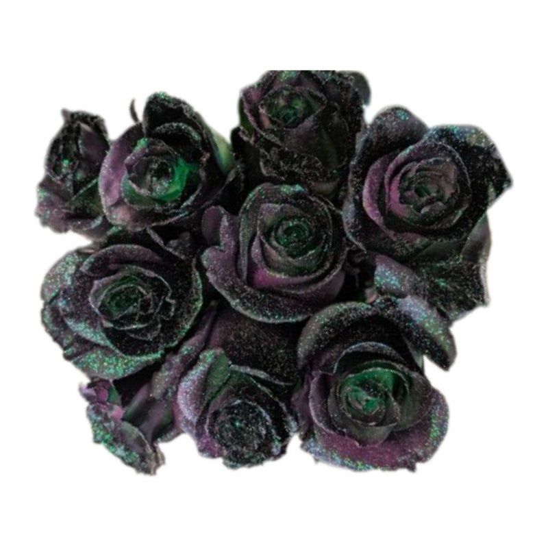 Kryptonite Halloween tinted roses, 25 stems