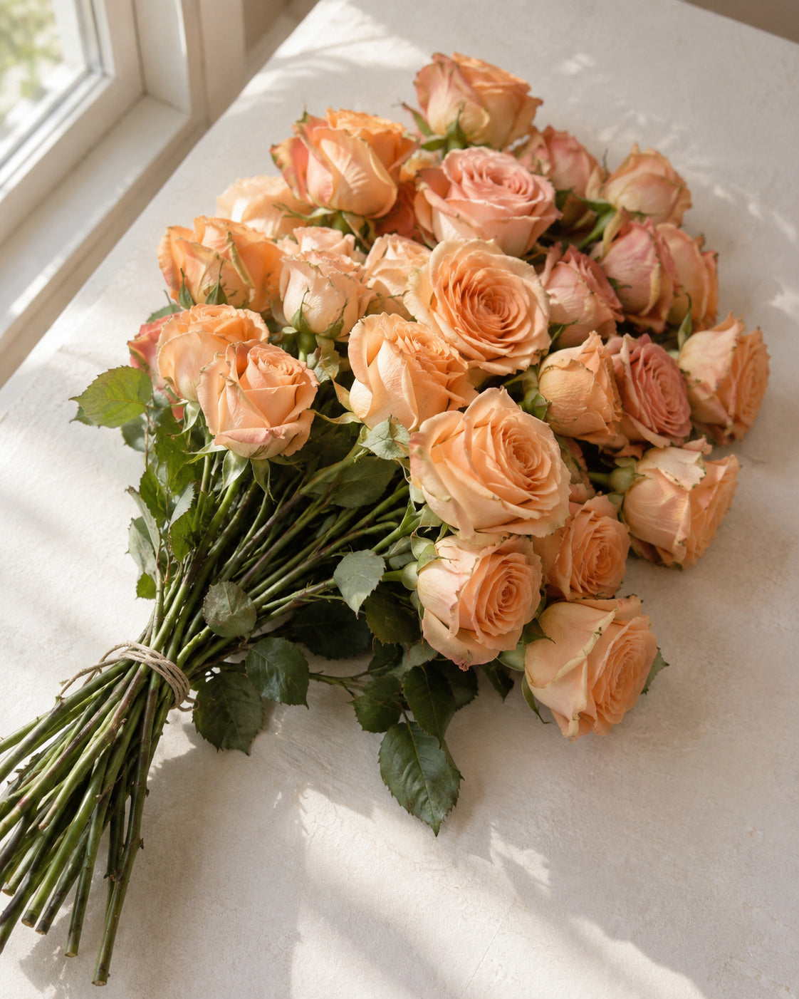The Peachy Bloom — hand-gathered bouquet, The Bloom Drop