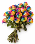 Rainbow — hand-gathered bouquet on white, The Bloom Drop